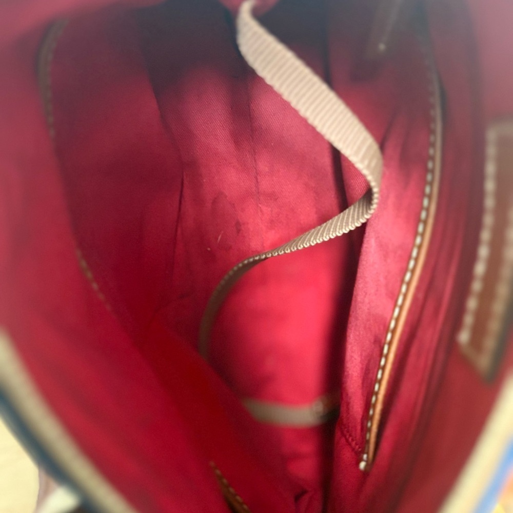 VINTAGE Dooney and Bourke blue pebble leather crossbody handbag - Picture 13 of 15